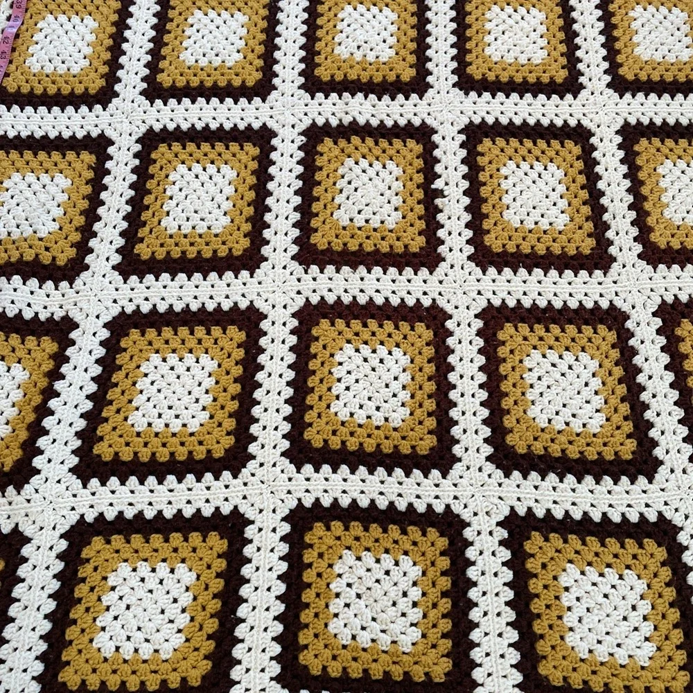 handmade granny‎ square afghan 81.5 X54